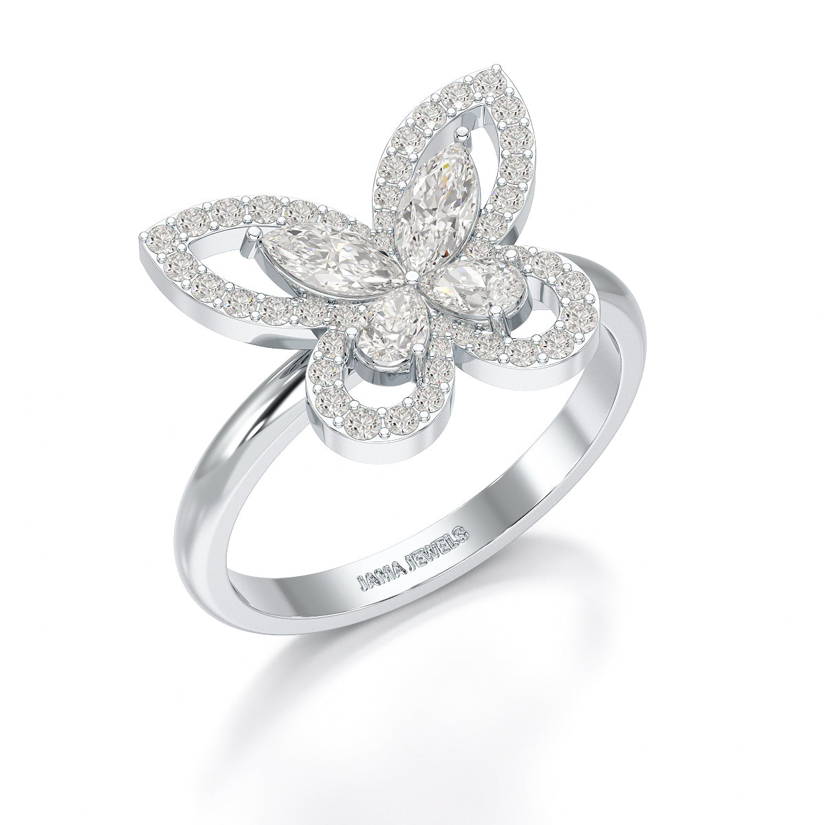 0.8 CT Classic Butterfly Lab Diamond Ring