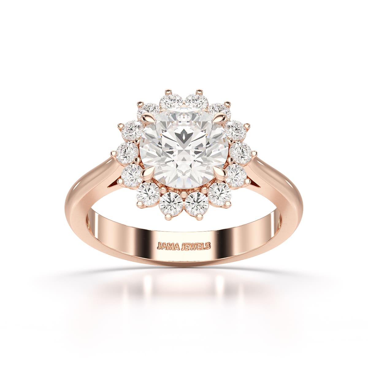 3.97 CT Lab Diamond Halo Ring