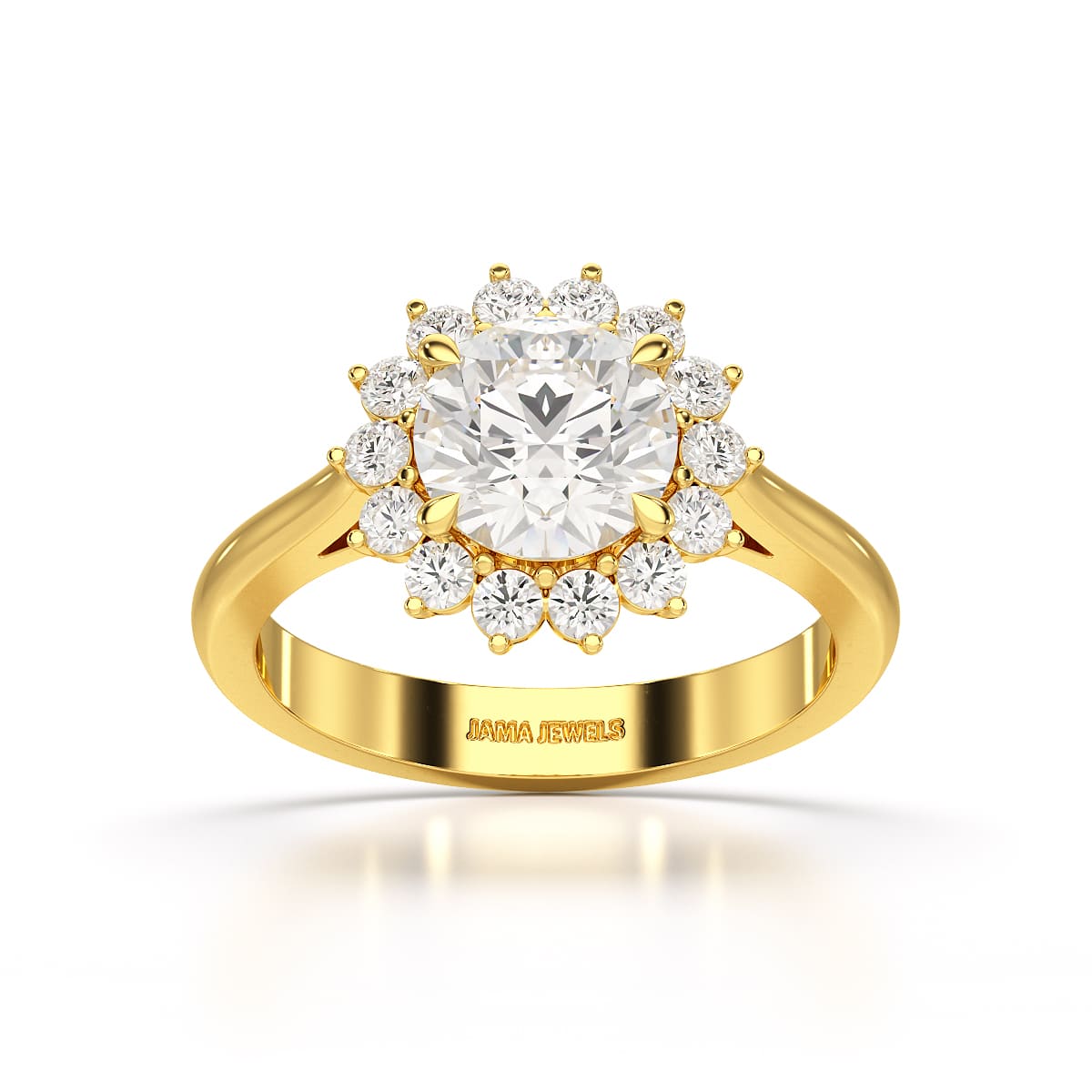 3.97 CT Lab Diamond Halo Ring