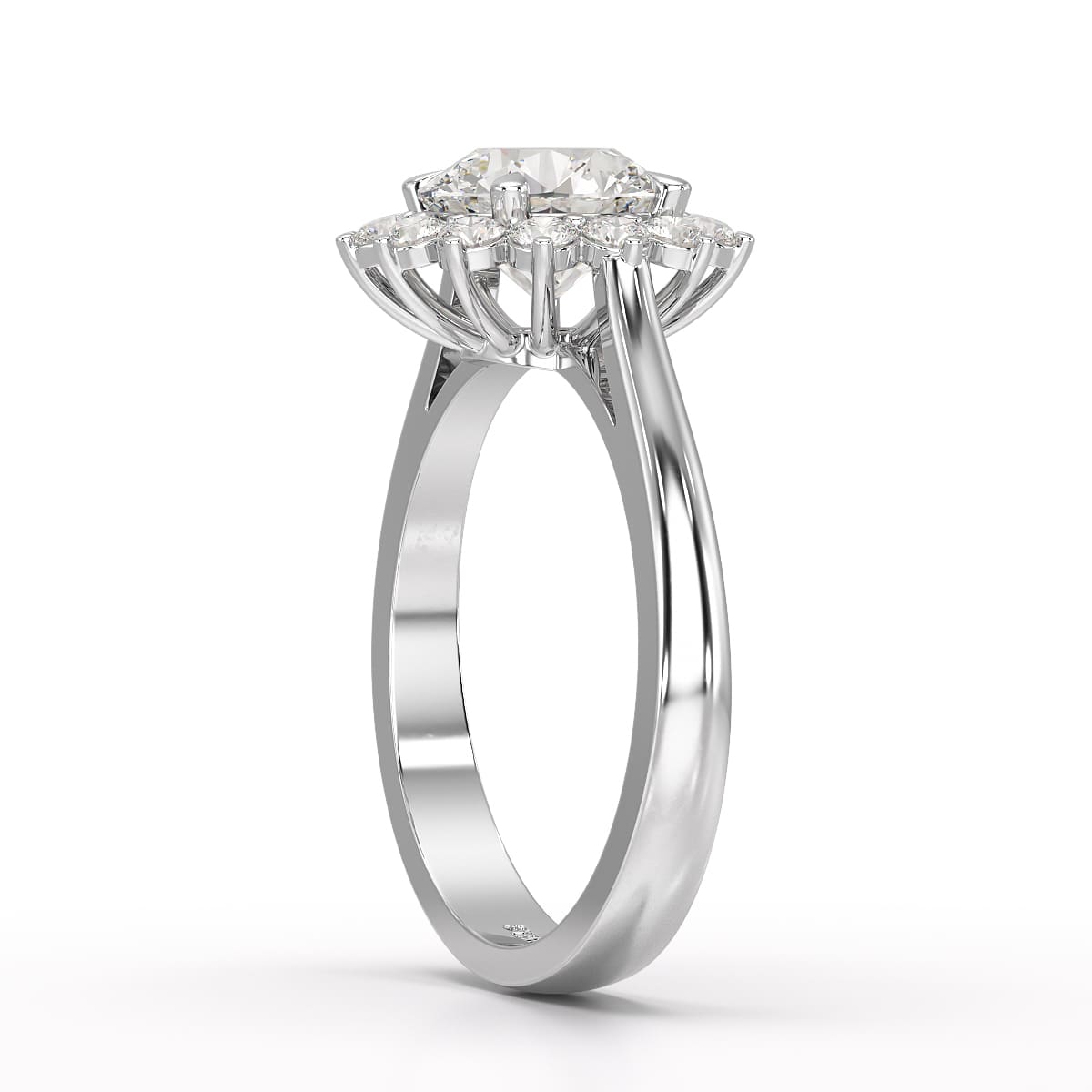 3.97 CT Lab Diamond Halo Ring