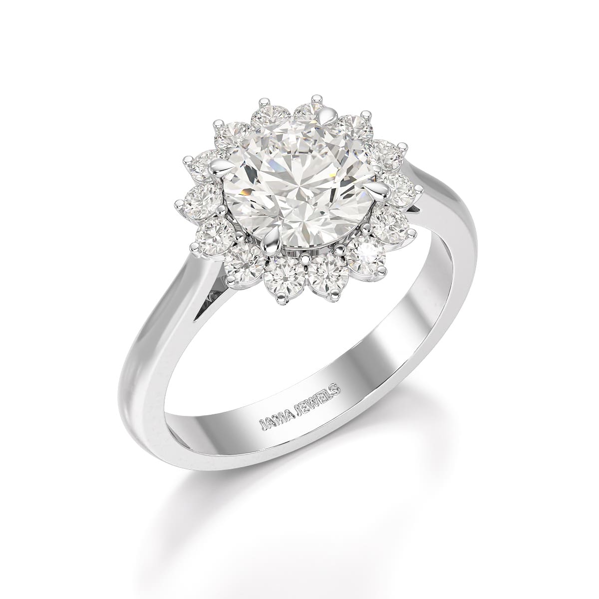 3.97 CT Lab Diamond Halo Ring