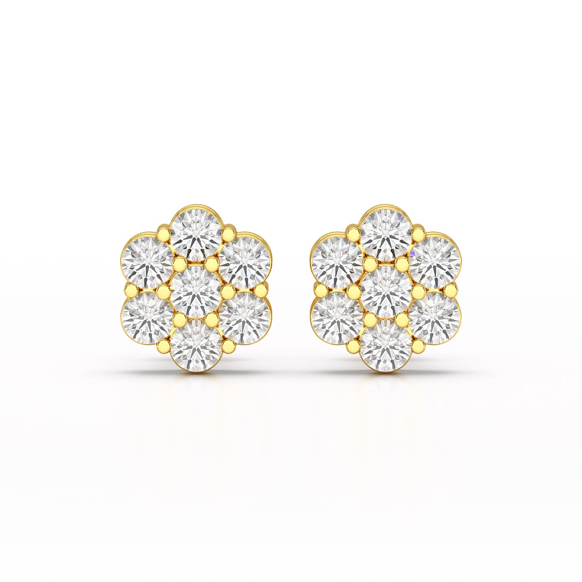 0.97 CT Round Cut Lab Diamond Stud Earring