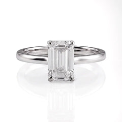 1.50 CT Emerald Cut Solitaire Lab Diamond Ring Jama Jewels
