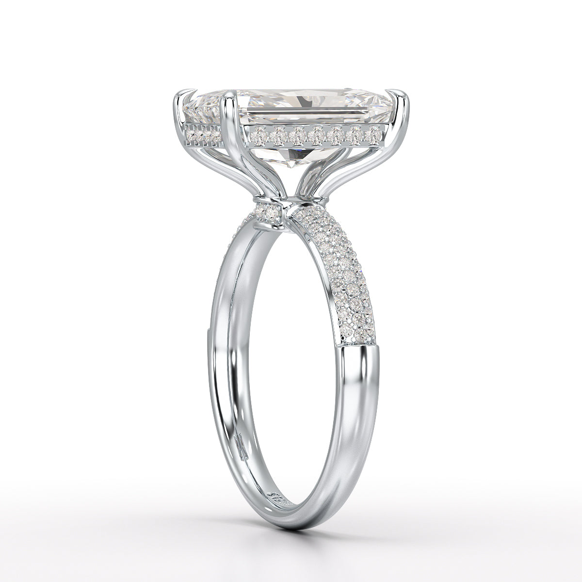 4.36 CT Radiant Lab Diamonds Engagement Ring
