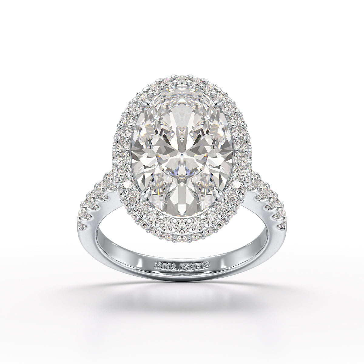 6.1 Oval Cut Lab Diamond Wedding Ring