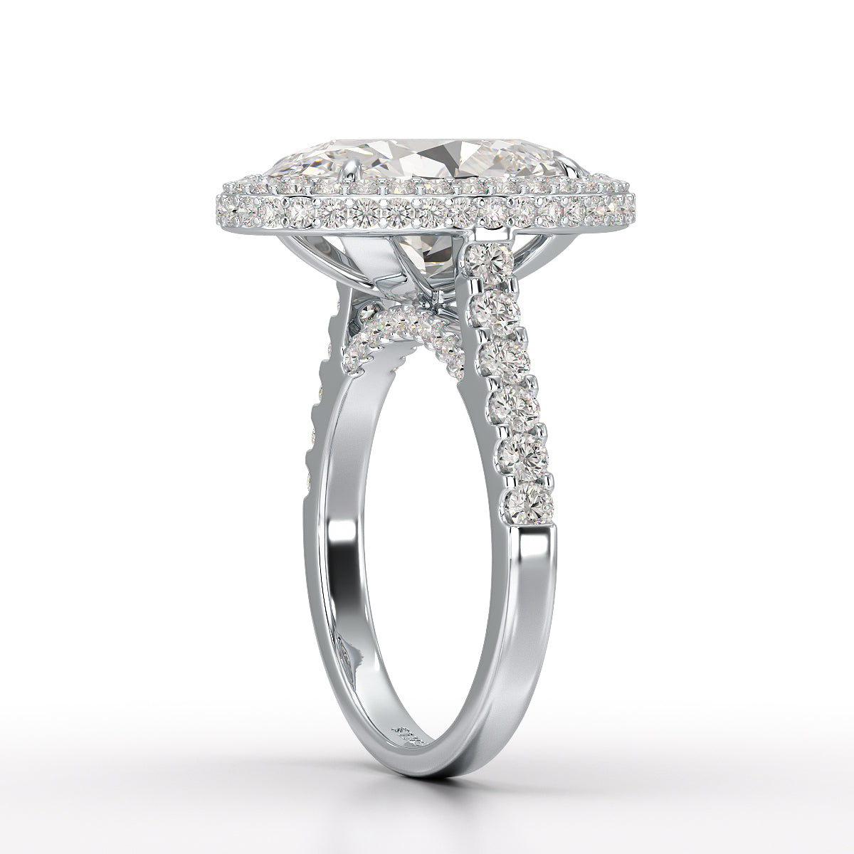 6.1 CT Oval Cut Lab Diamond Wedding Ring