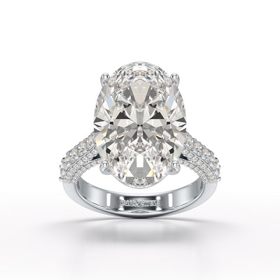 12.06 Carat Oval Cut Lab Diamond Engagement Ring