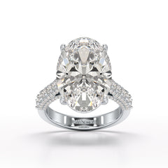 12.06 Carat Oval Cut Lab Diamond Engagement Ring
