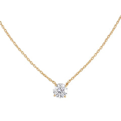 1.05 CT Round Cut Diamond Chain Pendant