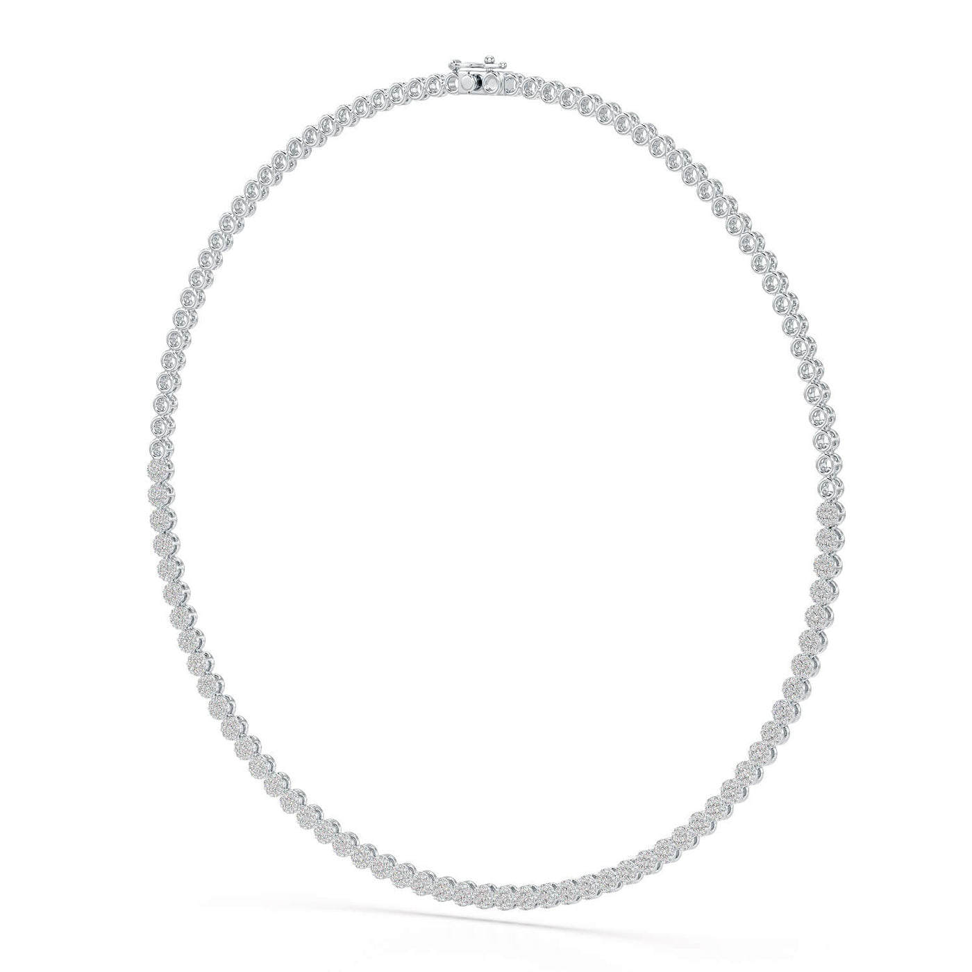 Lab Diamond Tennis 3.48 CT White Necklace