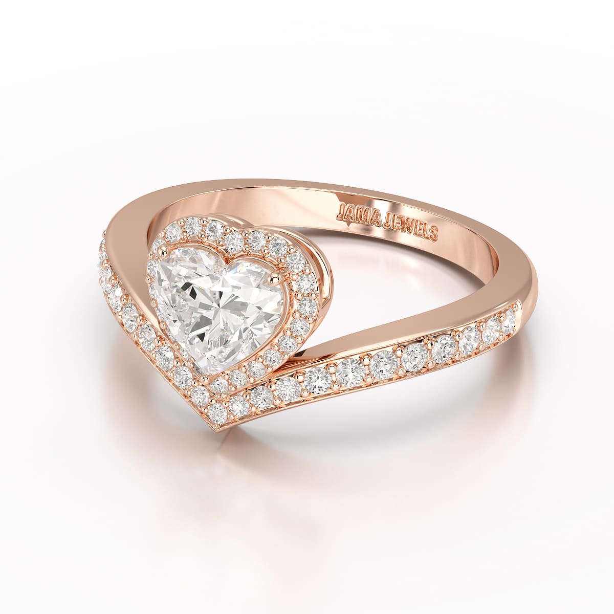 1.13 CT Heart Cut Lab Diamond Ring