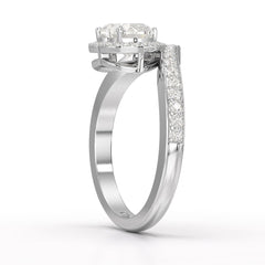 1.13 CT Heart Cut Lab Diamond Ring