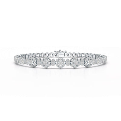 Exquisite 1.15 CT Lab Created Diamond Bracelet