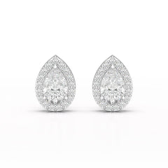 1.27 CT Lab Diamond Pear Cut Stud Earring