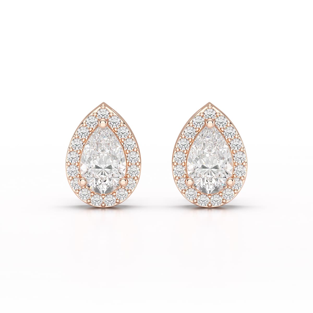 1.27 CT Lab Diamond Pear Cut Stud Earring