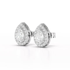 1.27 CT Lab Diamond Pear Cut Stud Earring