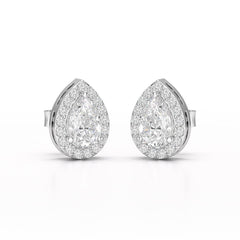 1.27 CT Lab Diamond Pear Cut Stud Earring