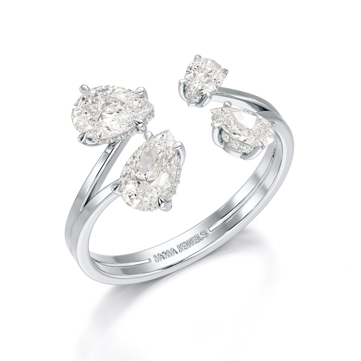 1.28 CT Pear Cut Lab Diamond Ring