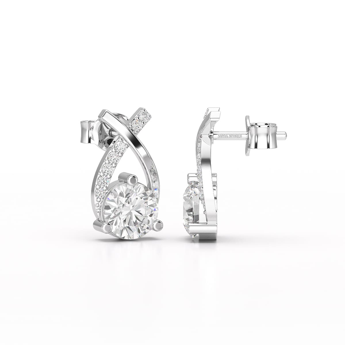 1.38 CT Lab Diamond Stud Earrings