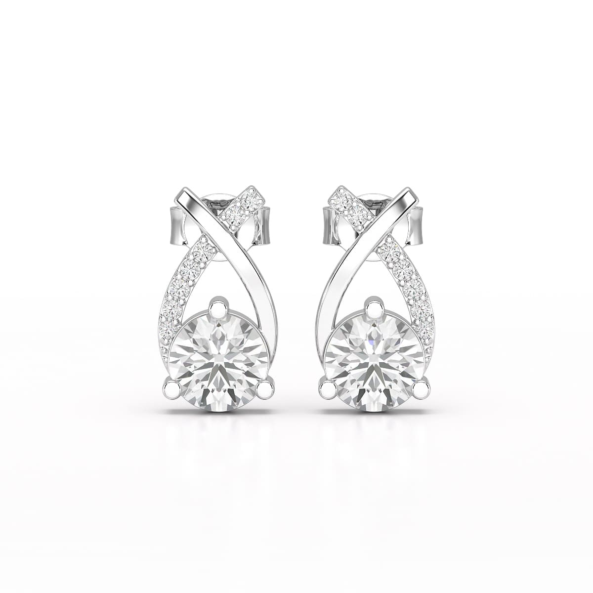 1.38 CT Lab Diamond Stud Earrings