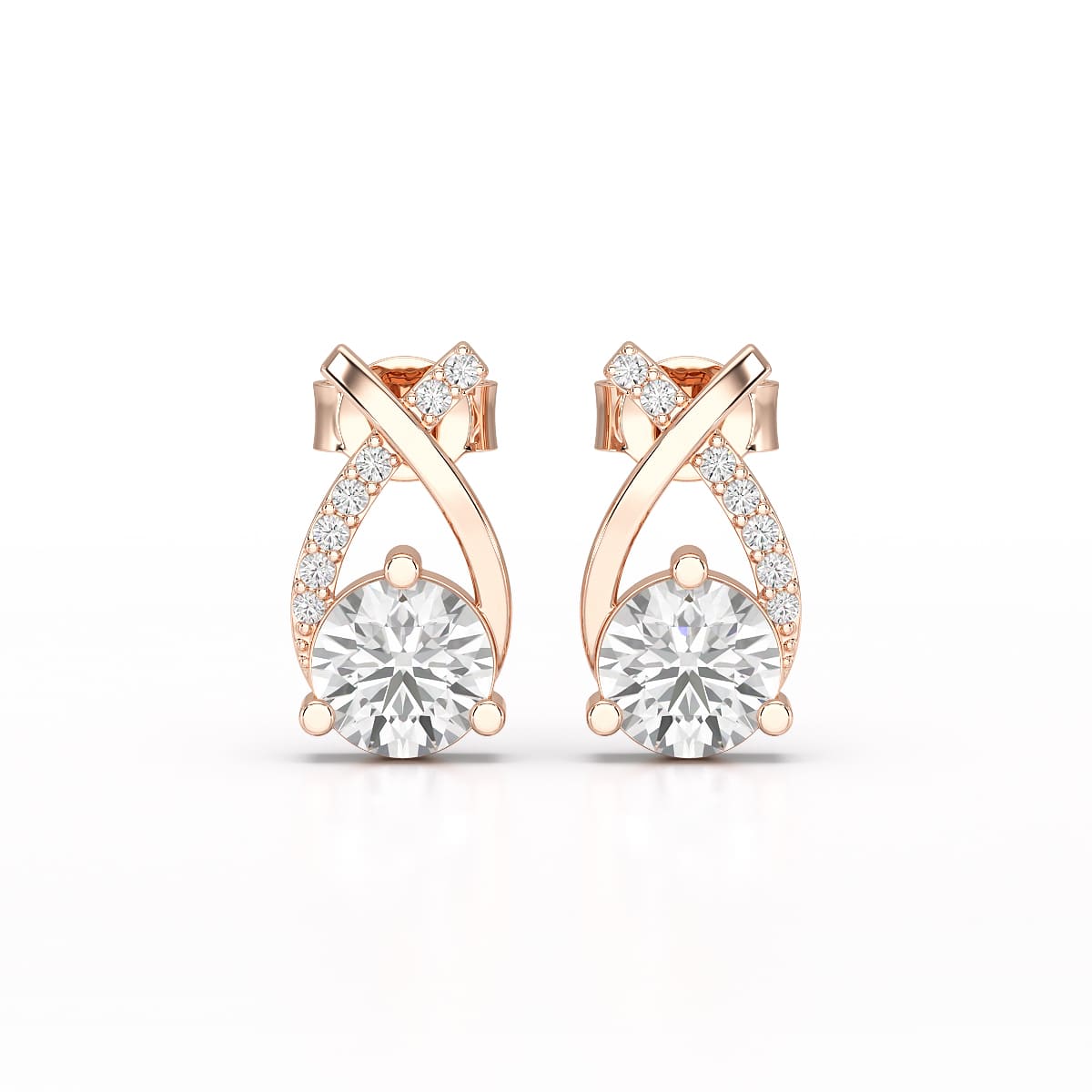 1.38 CT Lab Diamond Stud Earrings