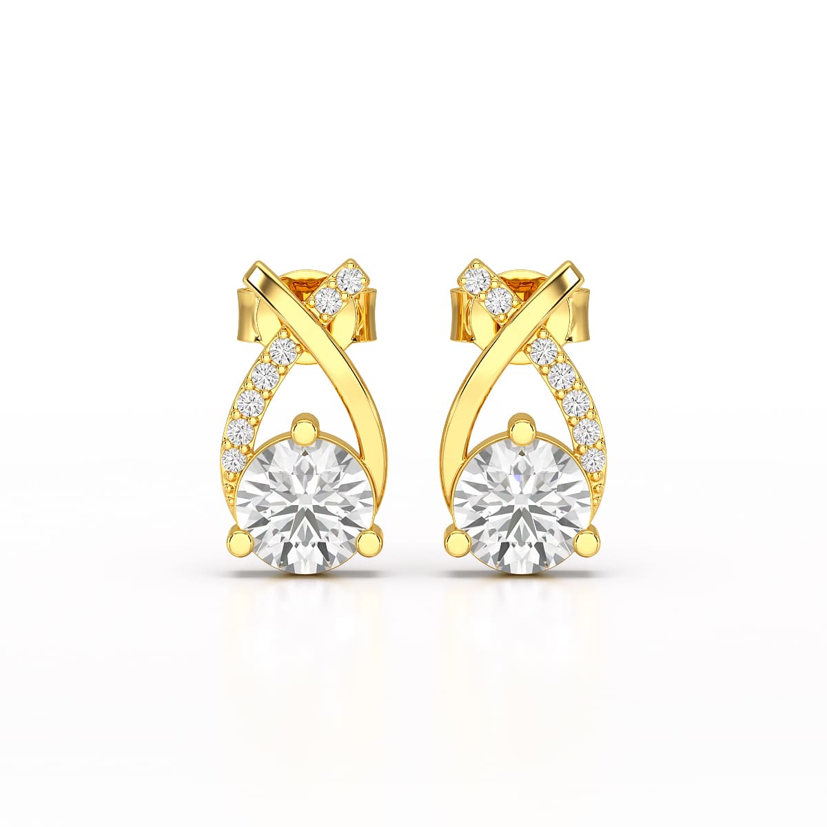 1.38 CT Lab Diamond Stud Earrings