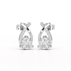 1.38 CT Lab Diamond Stud Earrings