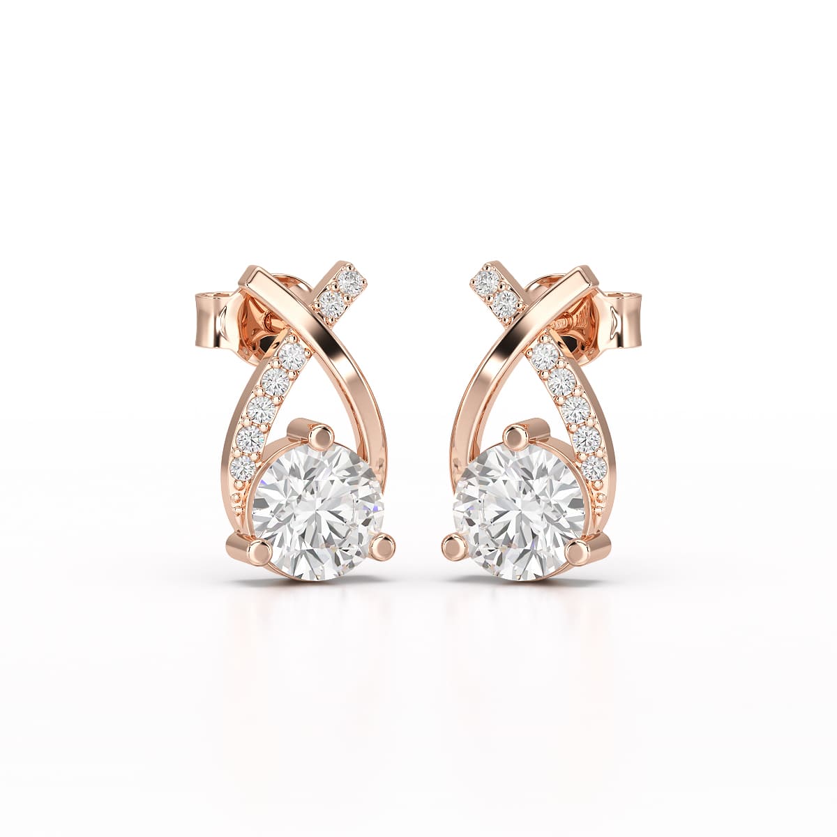 1.38 CT Lab Diamond Stud Earrings