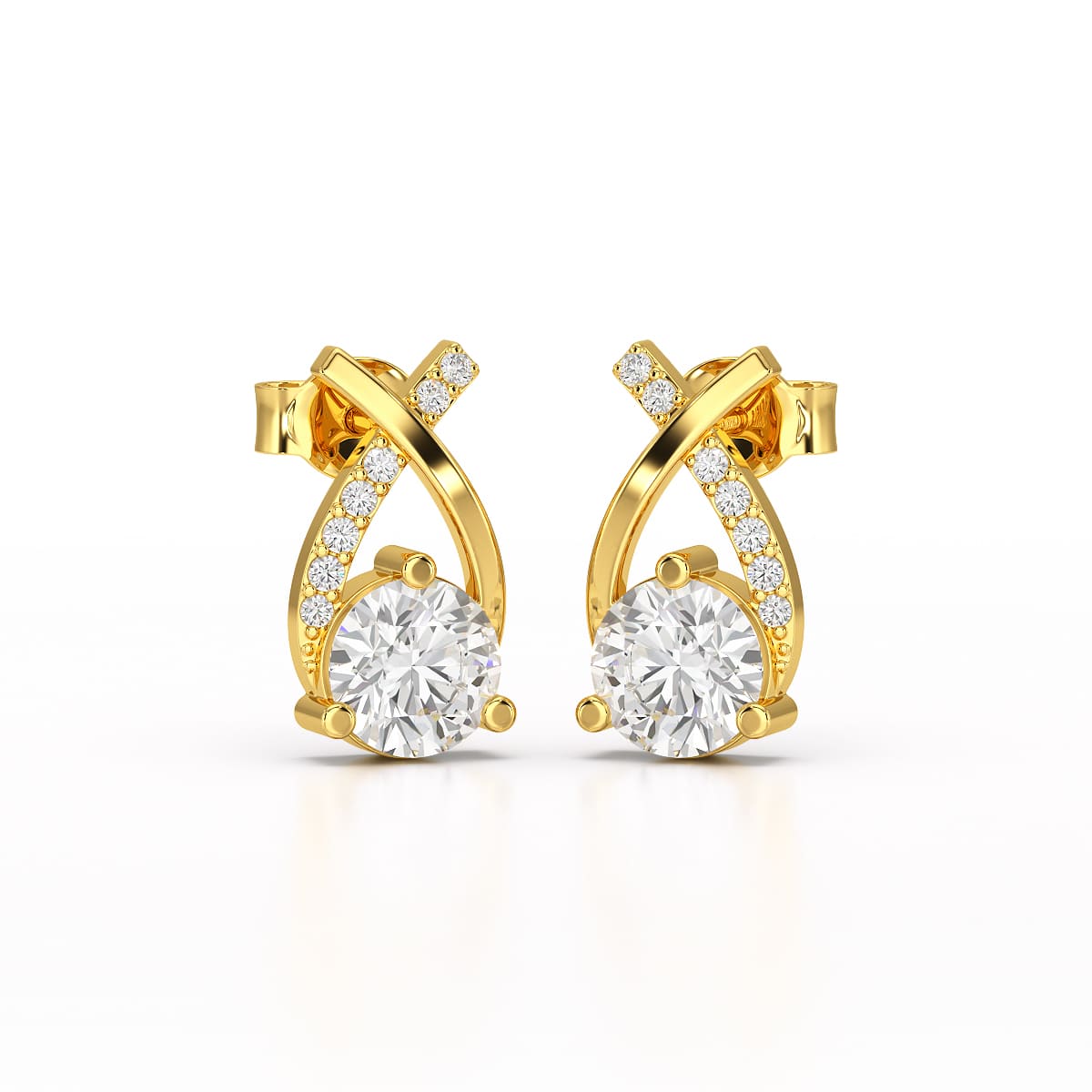 1.38 CT Lab Diamond Stud Earrings