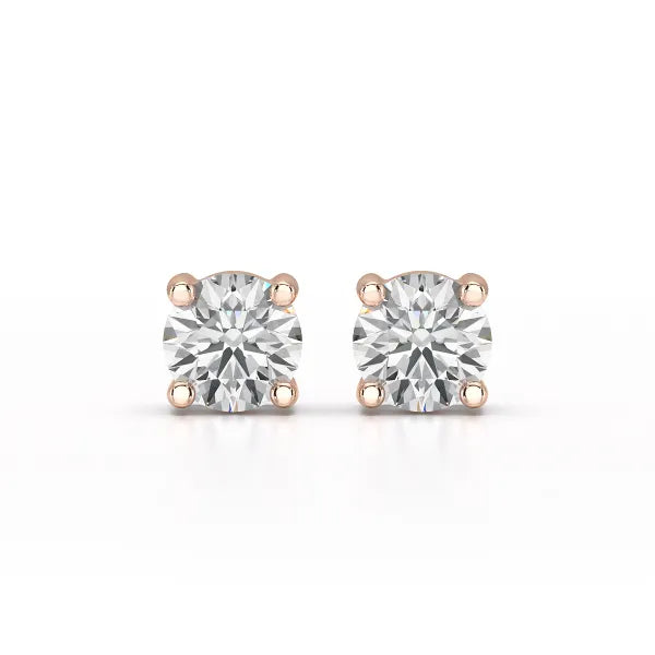 1.38 CT Single Diamond Stud Earrings - Jama Jewels 