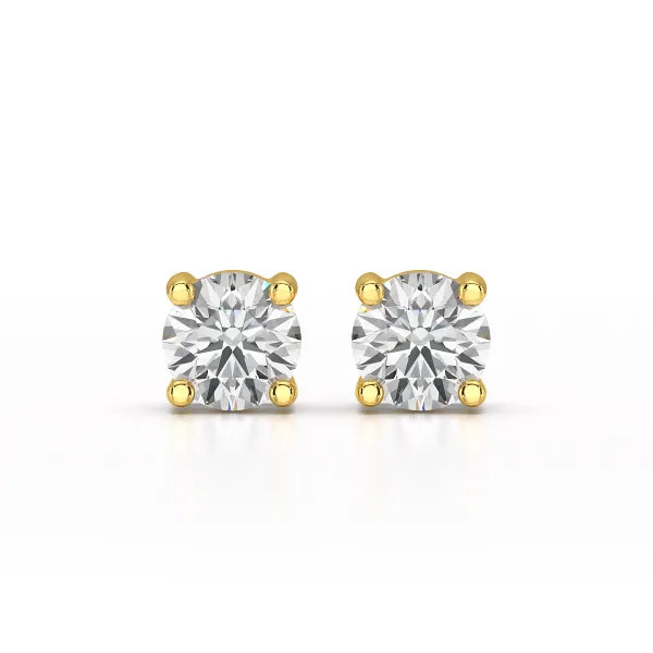 1.38 CT Single Diamond Stud Earrings - Jama Jewels 