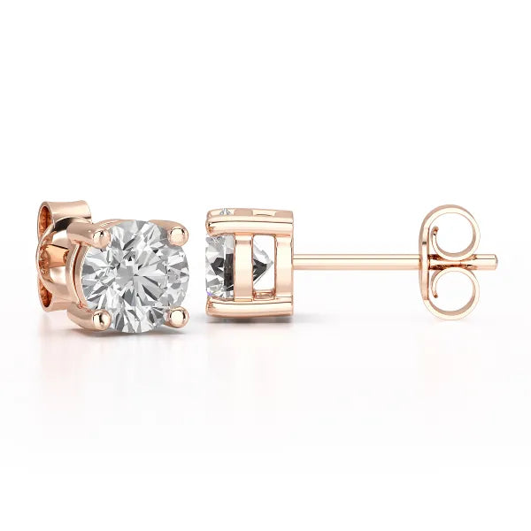 1.38 CT Single Diamond Stud Earrings - Jama Jewels 