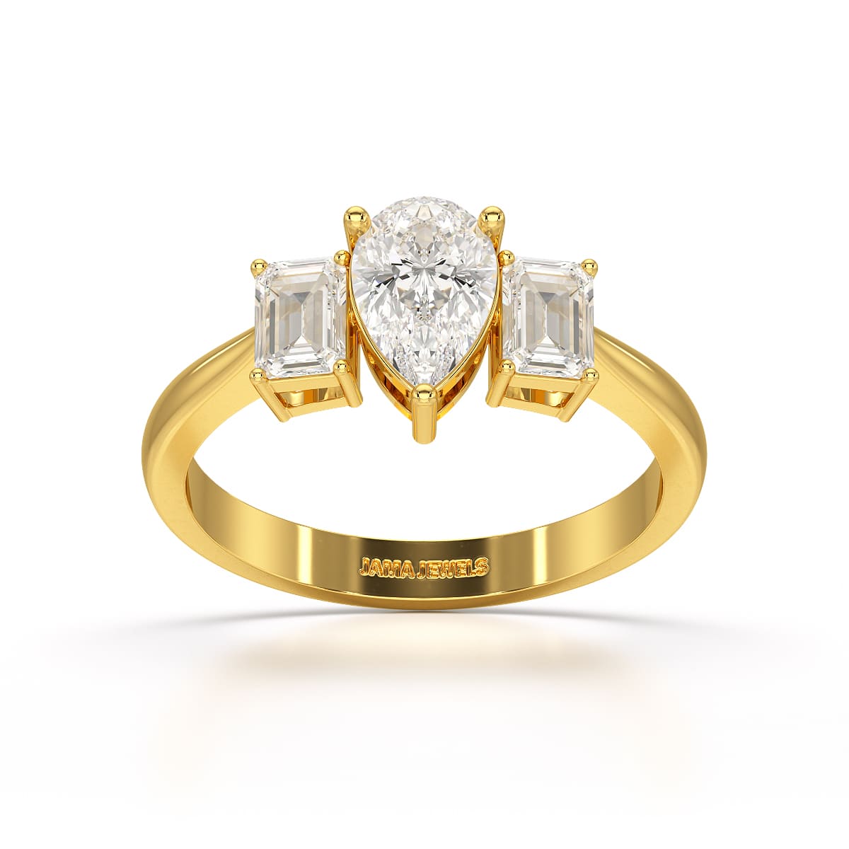 1.3 CT Three Stone Lab Diamond Engagement Ring