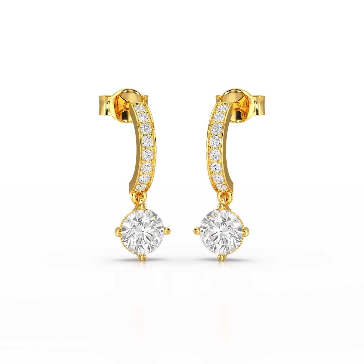 1.41 CT Lab Diamond Dangle Earring