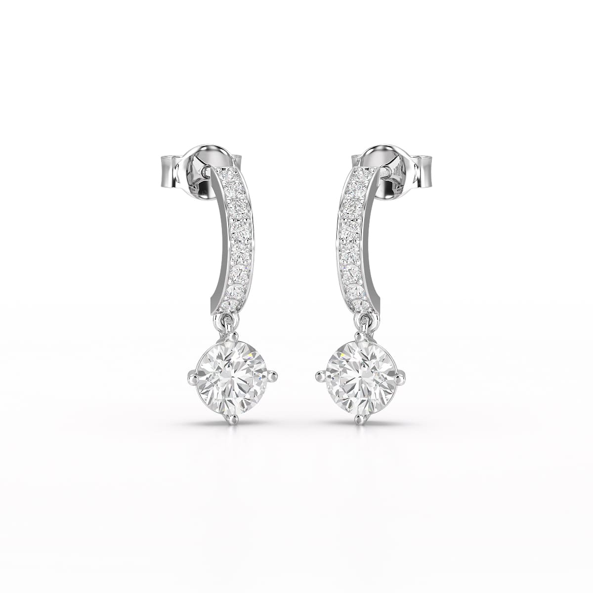 1.41 CT Lab Diamond Dangle Earring