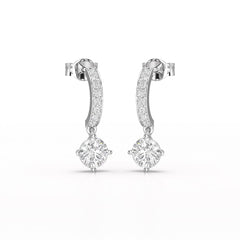 1.41 CT Lab Diamond Dangle Earring