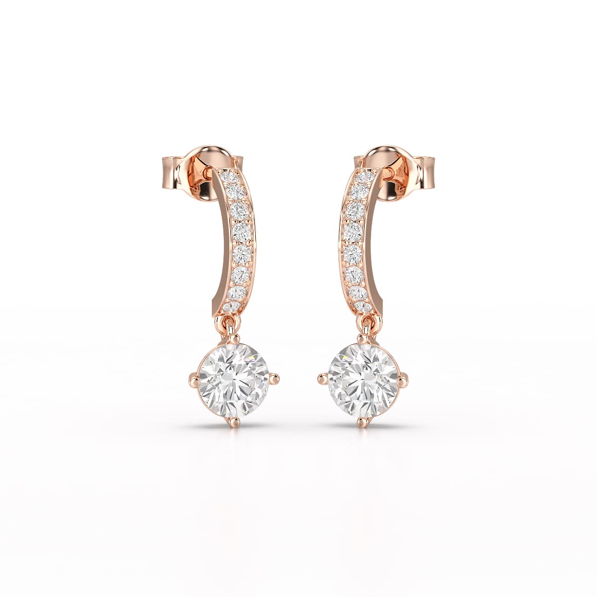 1.41 CT Lab Diamond Dangle Earring