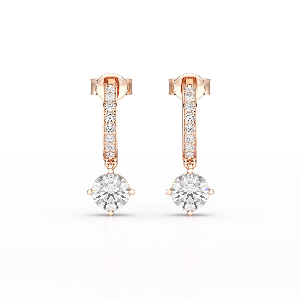 1.41 CT Lab Diamond Dangle Earring