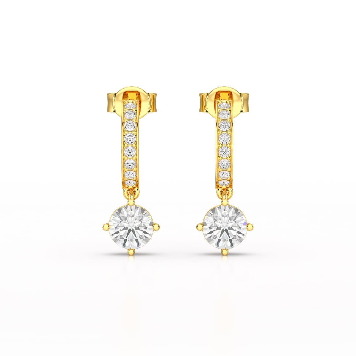 1.41 CT Lab Diamond Dangle Earring