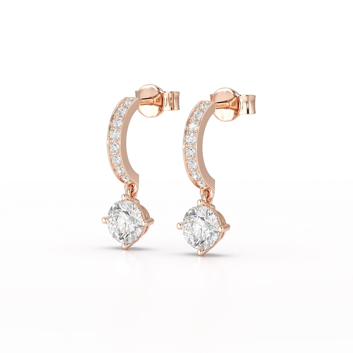 1.41 CT Lab Diamond Dangle Earring