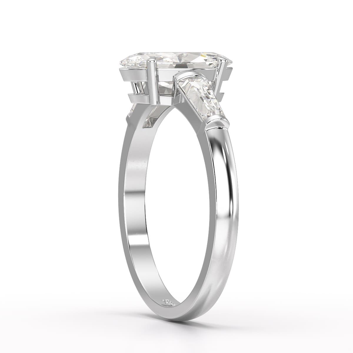 1.4 CT Marquise Cut Lab Diamond Three Stone Ring