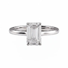 1.50 CT Emerald Cut Solitaire Lab Diamond Ring