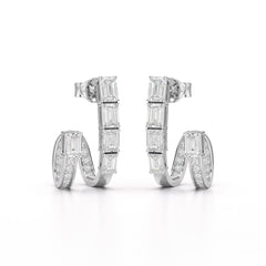 1.53 CT Lab Diamond Emerald Cut Earrings