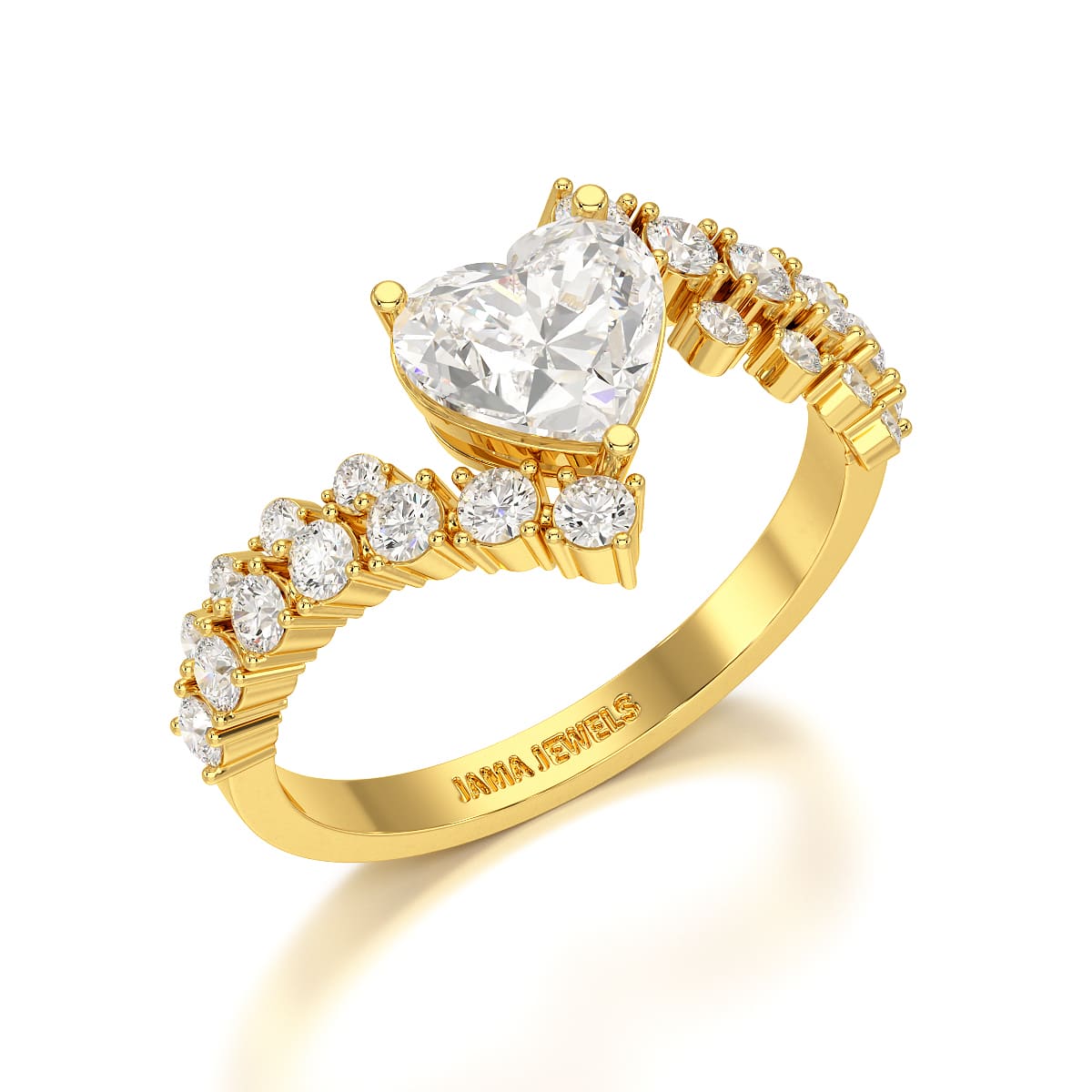 1.57 CT Heart Shaped Lab Diamond Ring