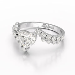 1.57 CT Heart Shaped Lab Diamond Ring