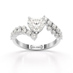 1.57 CT Heart Shaped Lab Diamond Ring