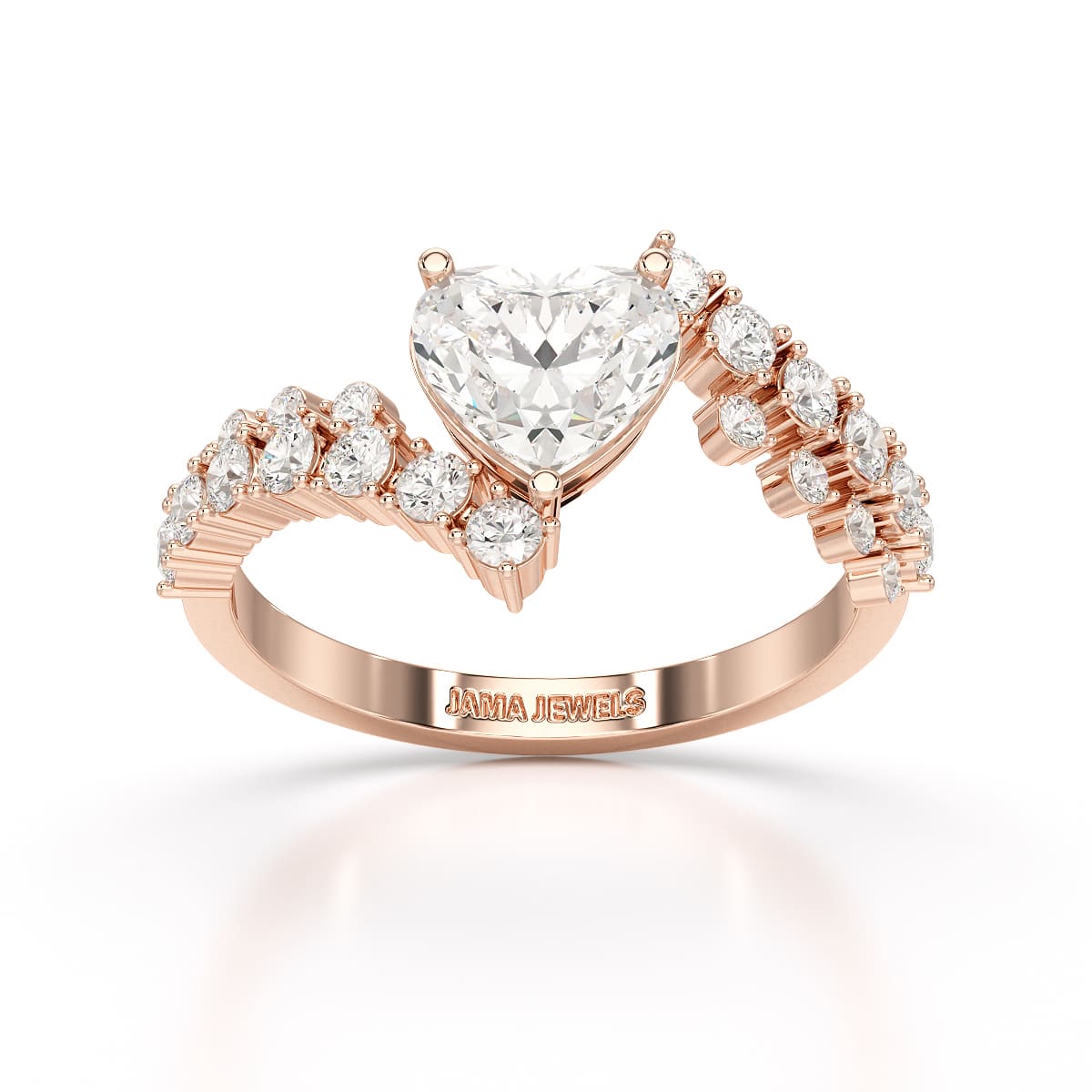 1.57 CT Heart Shaped Lab Diamond Ring