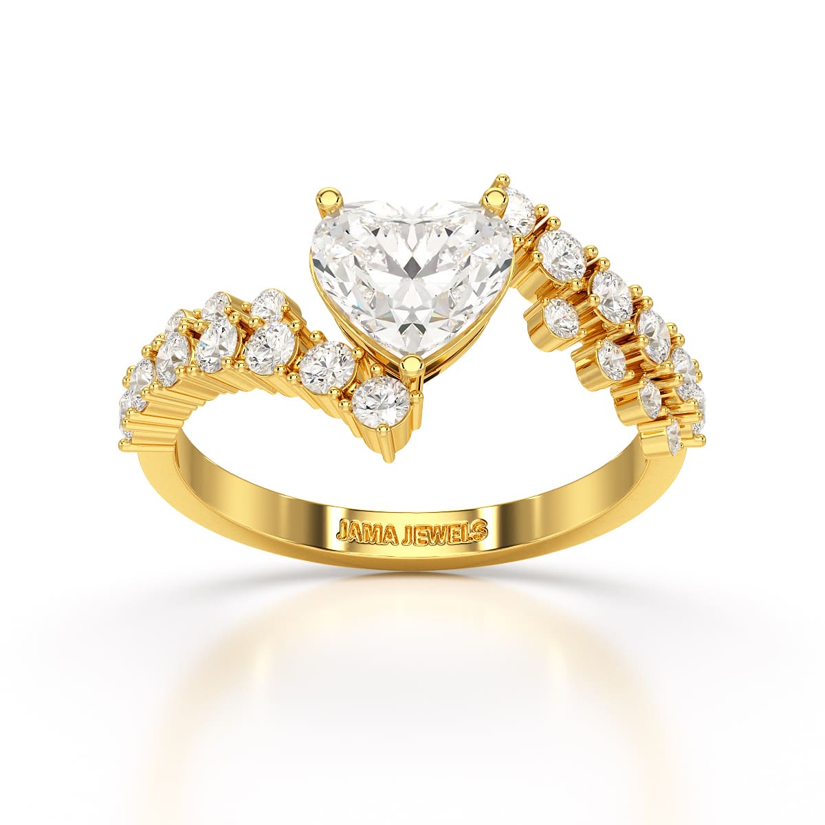 1.57 CT Heart Shaped Lab Diamond Ring