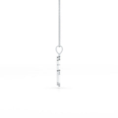 1.5 CT Baguette Straight Cut Lab Diamond Pendant