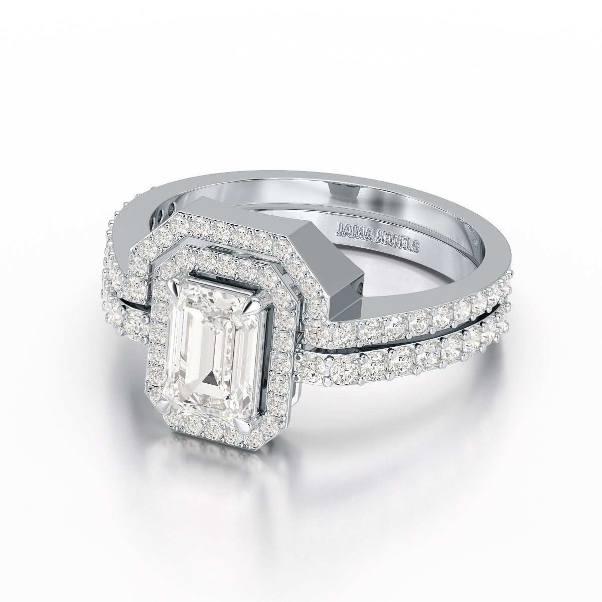 1.63 CT Emerald Cut Lab Diamond Ring